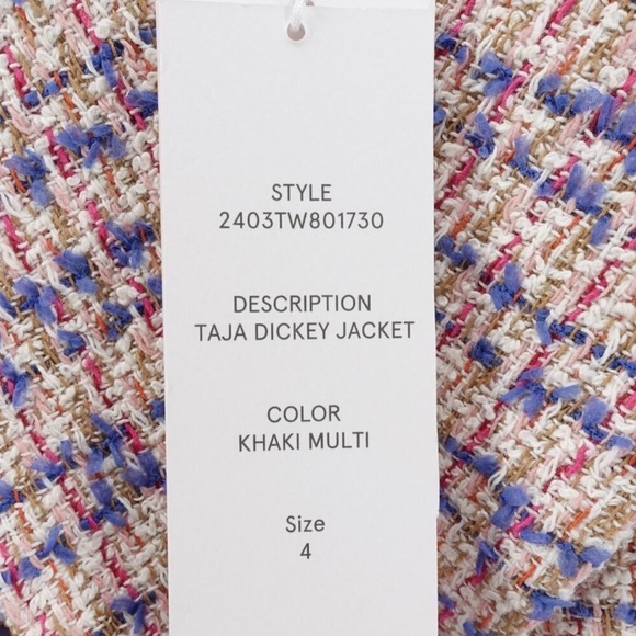 Veronica Beard Pink and Blue Tweed Blazer - Picture 9 of 15